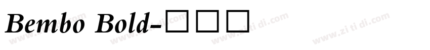 Bembo Bold字体转换